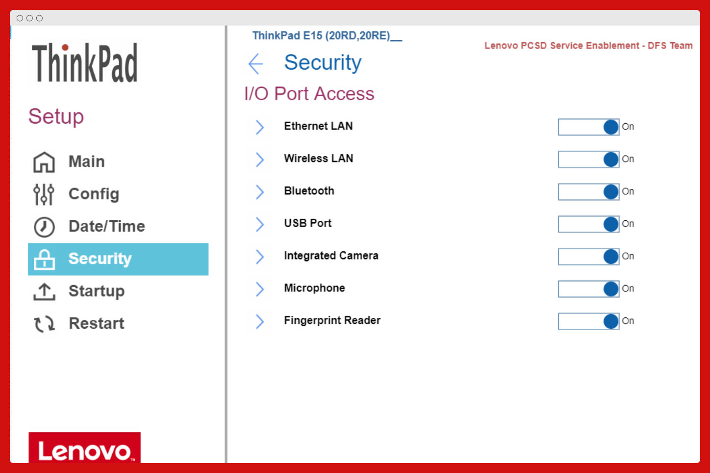 GUÍA BIOS 02 ThinkPad E15 (20RD 20RE)