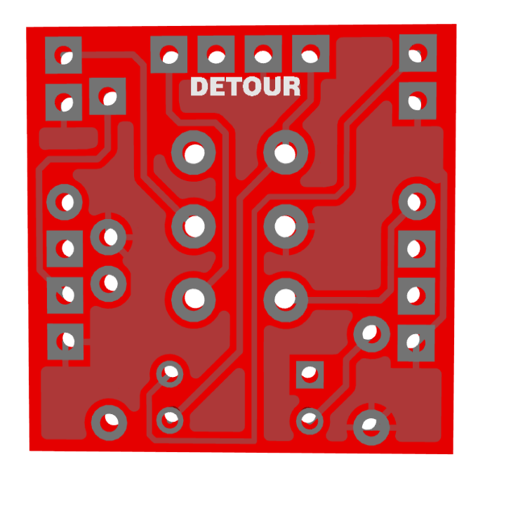 Detour Optical Bypass PCB Rullywow DIY Guitar Pedal PCB Store