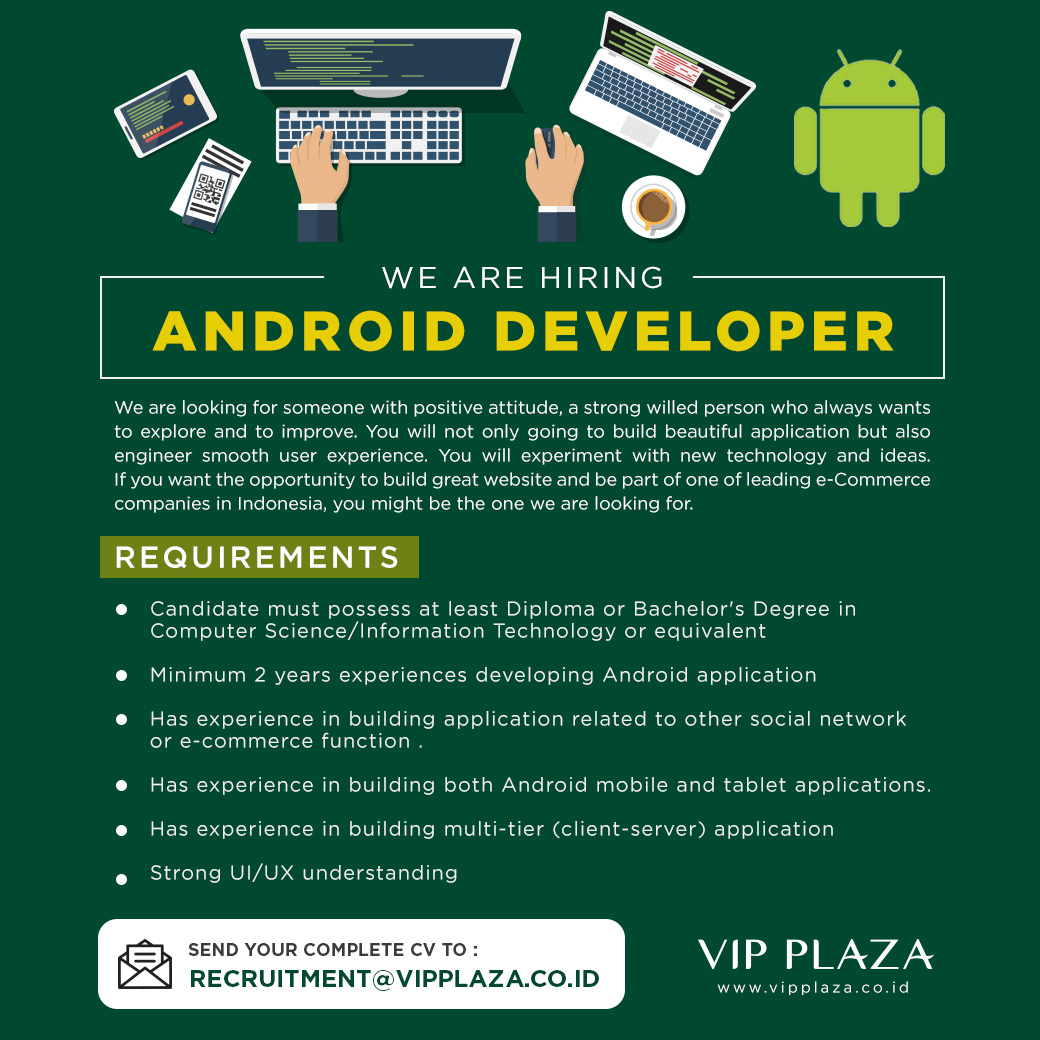 JOBVACANCY Android Developer Rumah Coding