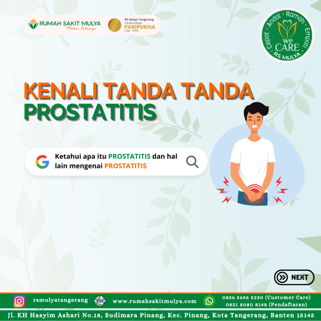 Kenali Tanda Prostatitis Gejala, Penyebab dan Pengobatan
