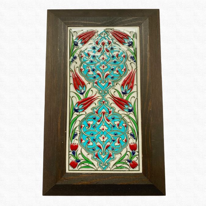 Turkish Tile Frame Wall Art Medium Rumi Revival