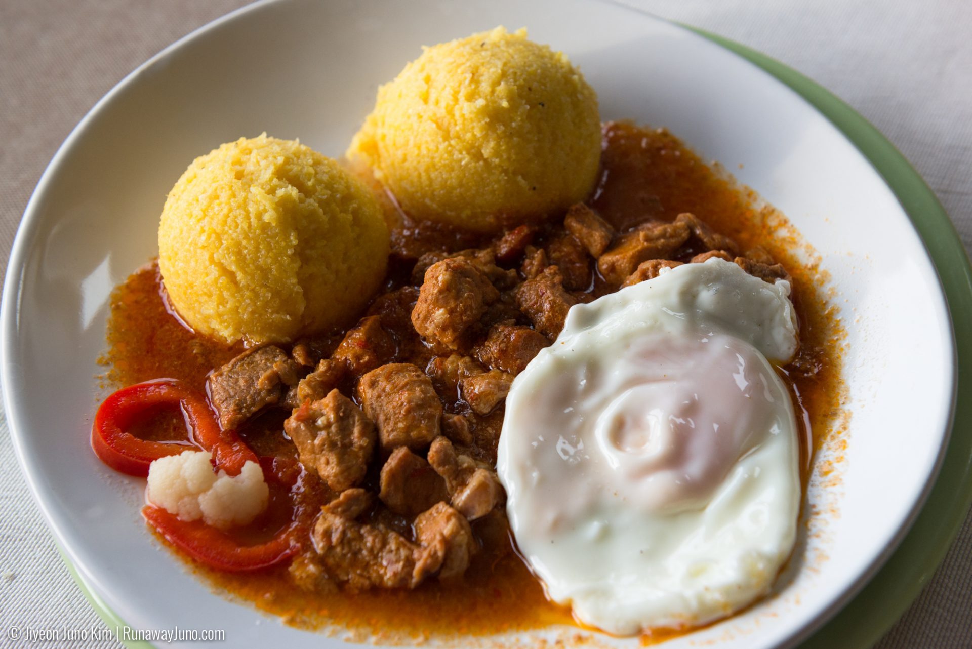 Romanian Food Pork, Beef, Polenta, Sour Cream, and Repeat