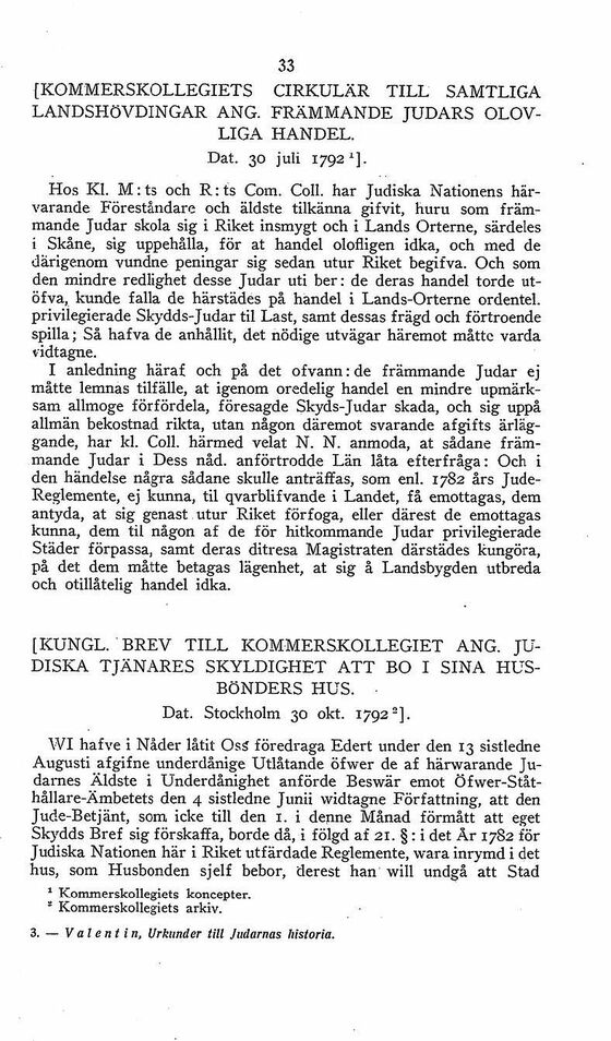 33 (Urkunder till judarnas historia i Sverige)