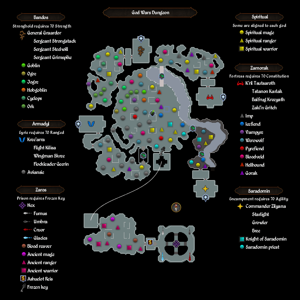 MapGod Wars Dungeon The RuneScape Wiki