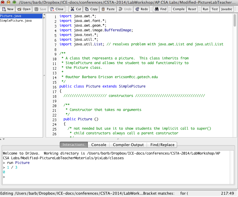 DrJava (an IDE) — AP CSA Java Review Obsolete