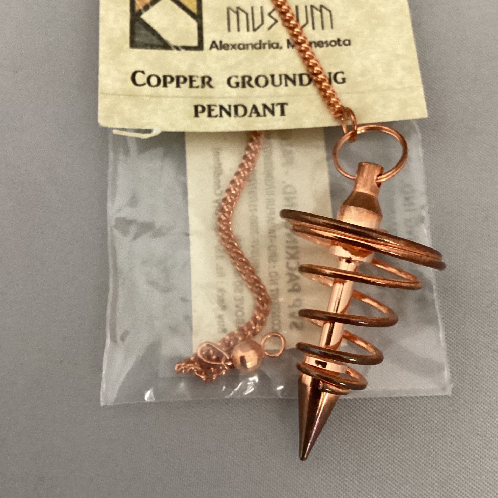NECKLACE COPPER GROUNDING PENDANT Runestone Museum