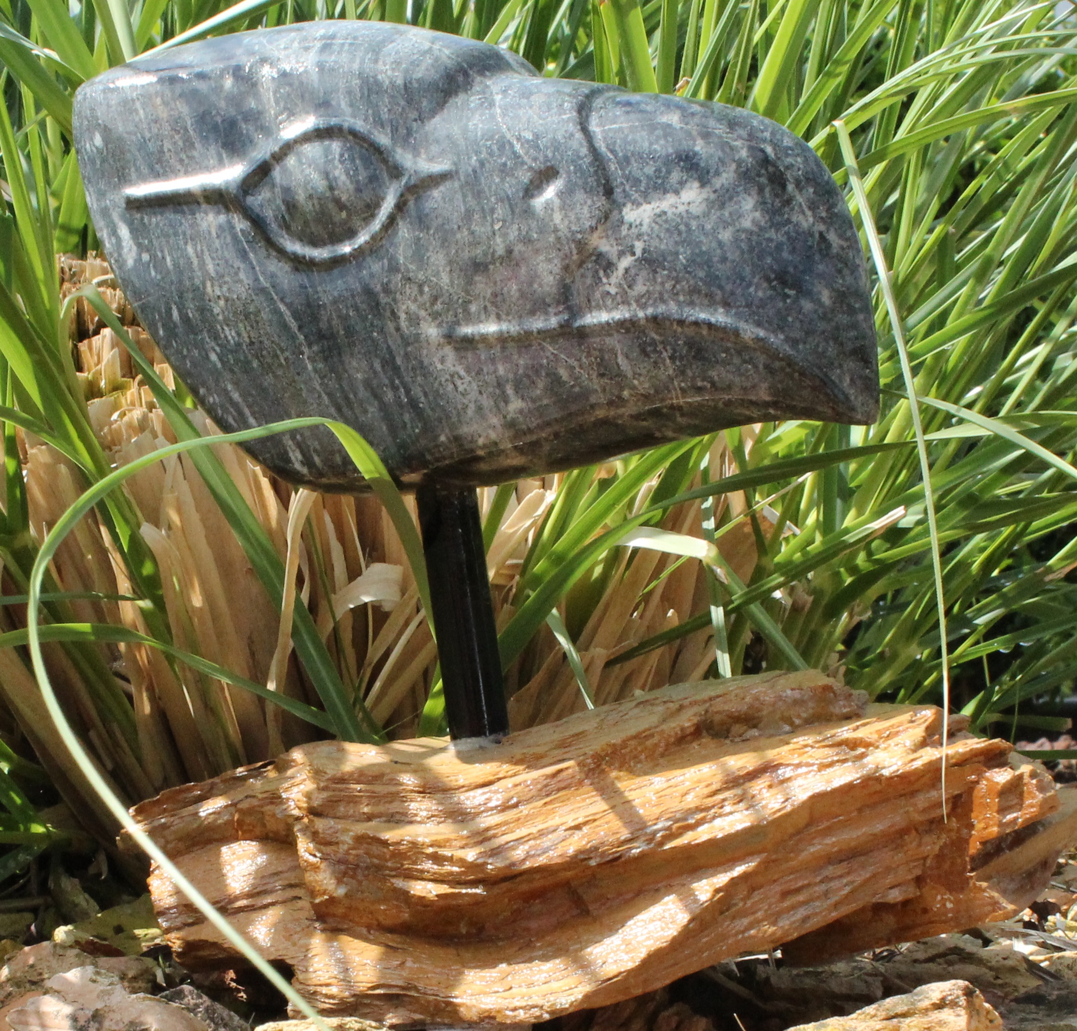 Eagle Head Stone Sculpture Rune Stoneworks
