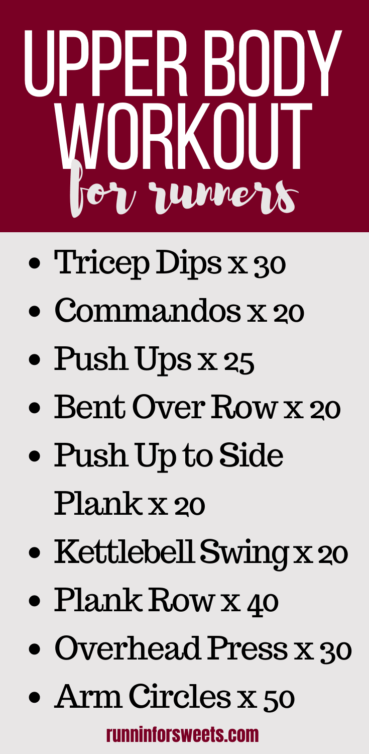 10 Minute Upper Body Workout for Runners Runnin' for Sweets