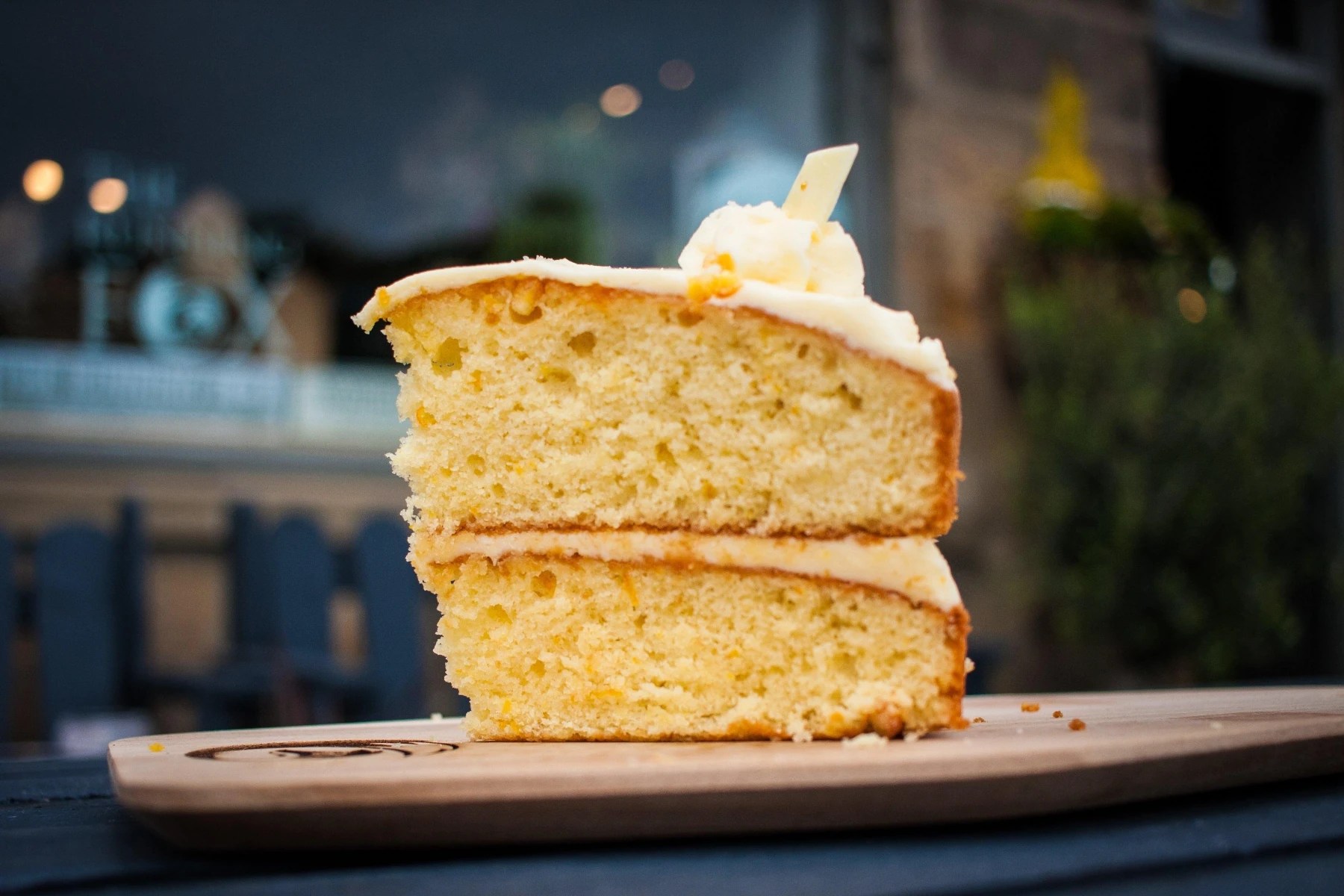 White Chocolate & Orange Cake Slice The Running Fox