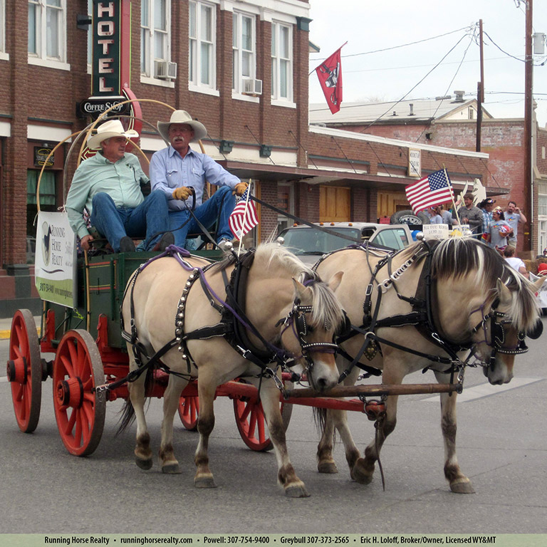 Days of 49' in Greybull Wyoming Running Horse Realty