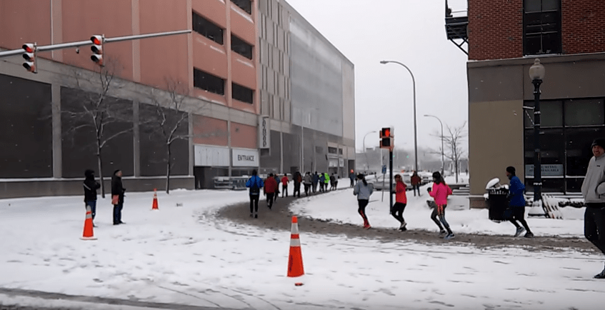 syracuse half marathon spring 2023 Runners brave blizzard conditions at the Syracuse HalfMarathon
