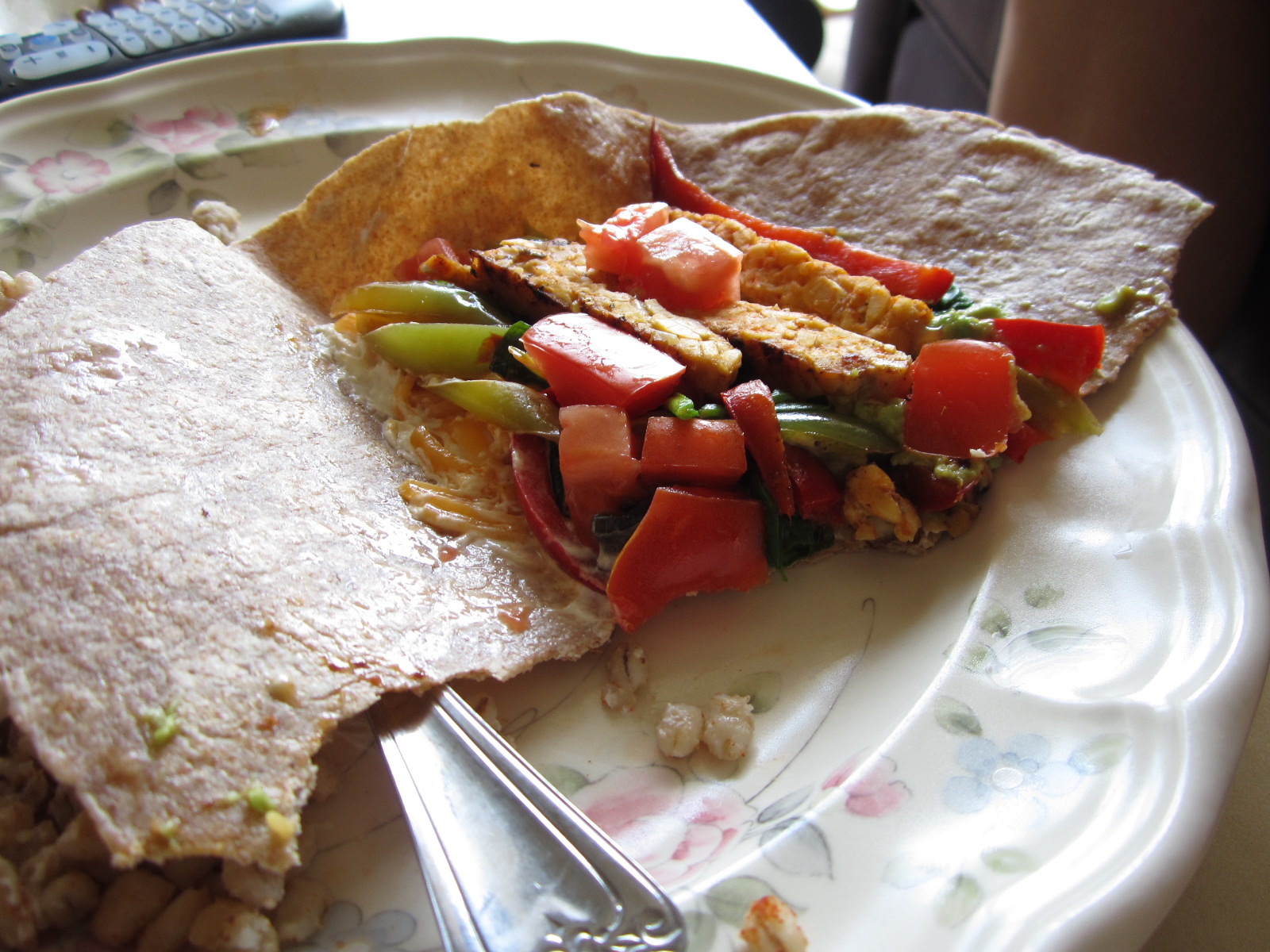 Tempeh Fajitas! runningwithrewards