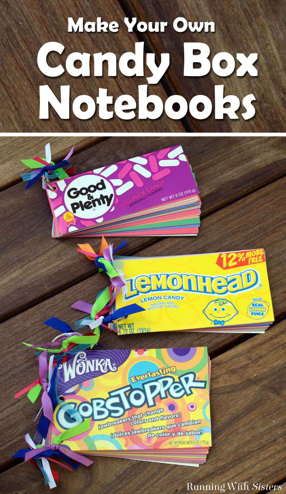 Fun Kids Craft Candy Box Notebooks Running With Sisters