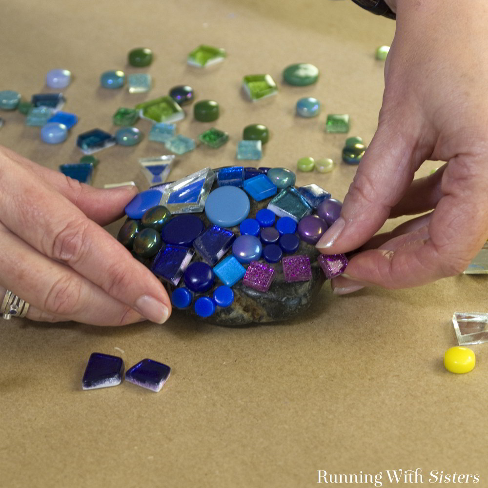 How To Make Mosaic Garden Rocks Running With Sisters
