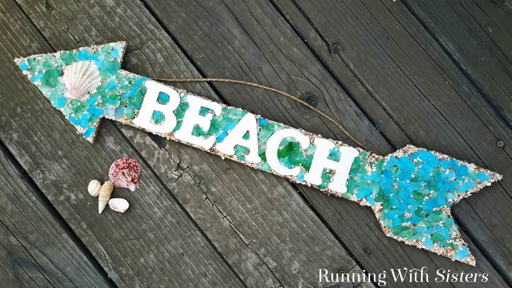 Easy Mosaic Project Sea Glass Mosaic Sign Running With Sisters