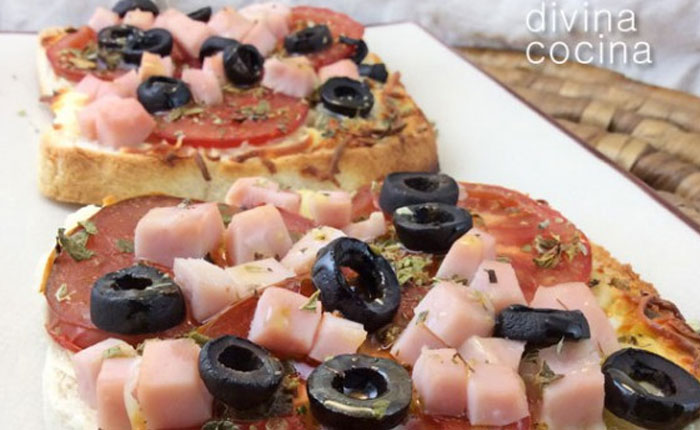 Prueba esta deliciosa y sencillas mini pizzas en pan de molde