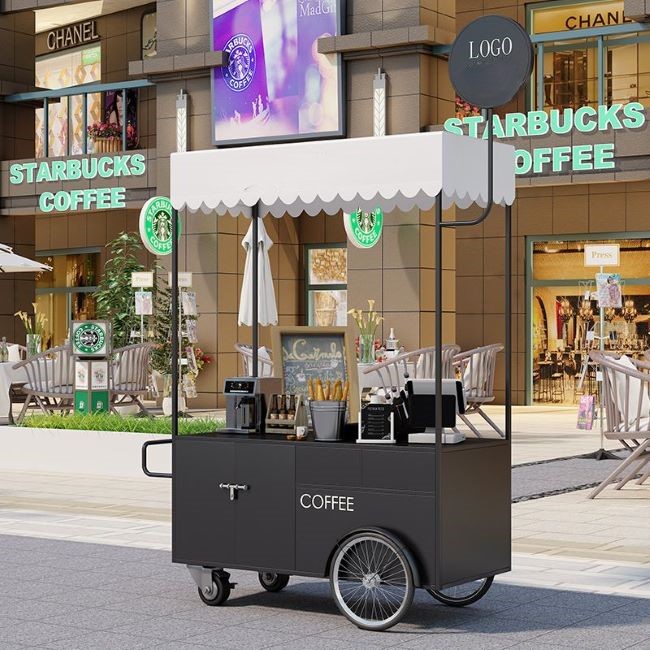 Coffee Cart Coffee Cart 4 Wheels push cart for Sale