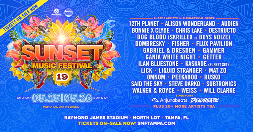 sunset festival 2023 lineup Sunset Music Festival Releases Huge Phase 1 Lineup Featuring Dog Blood