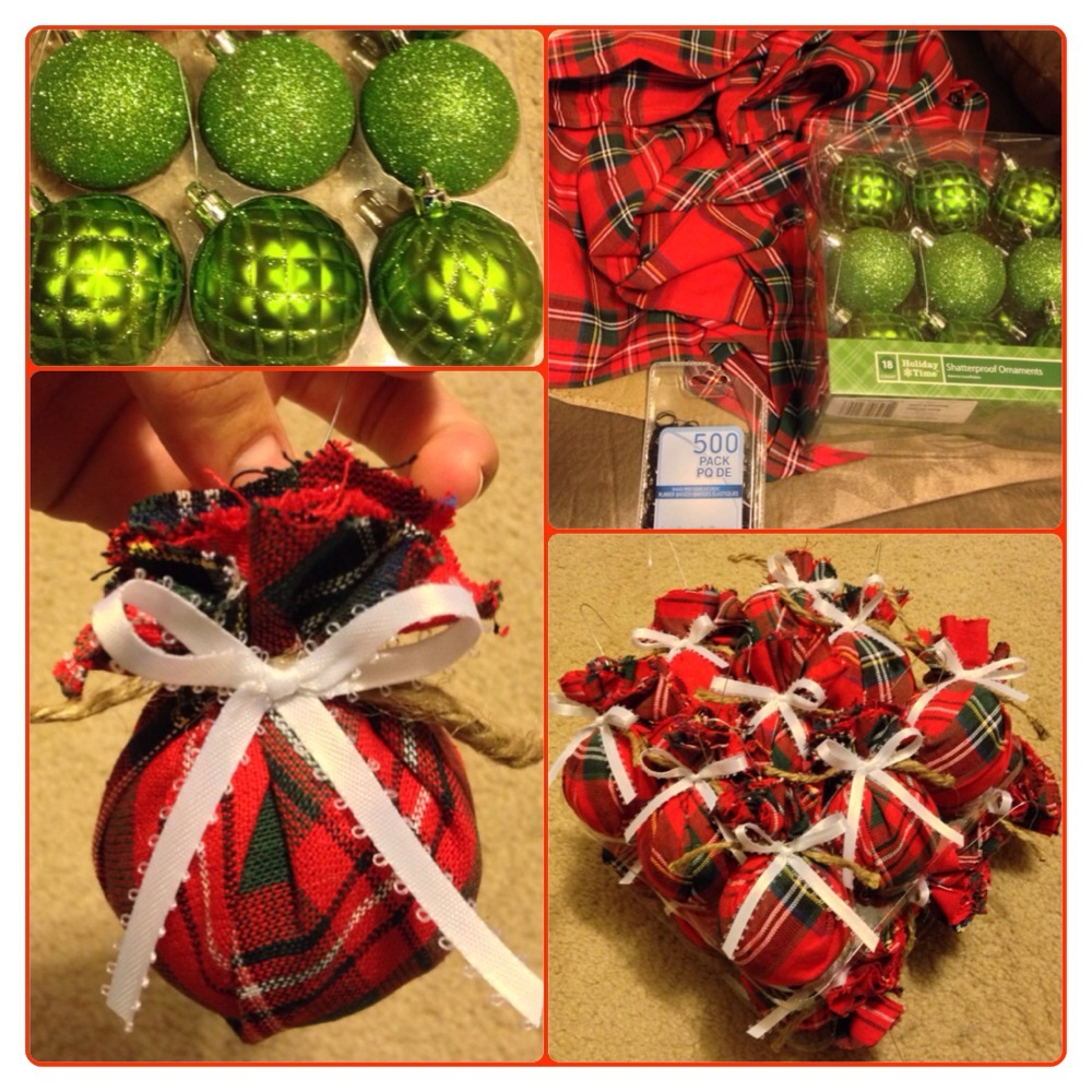 DIY Fabric Wrapped Ornaments (On a Budget) RUNT'S PICKINS