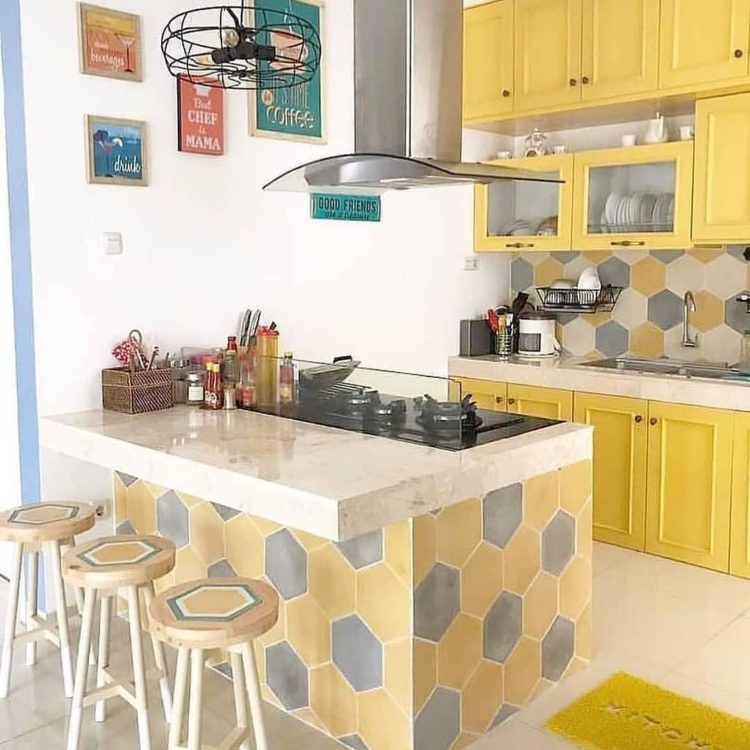 Desain Dapur Nuansa Kuning