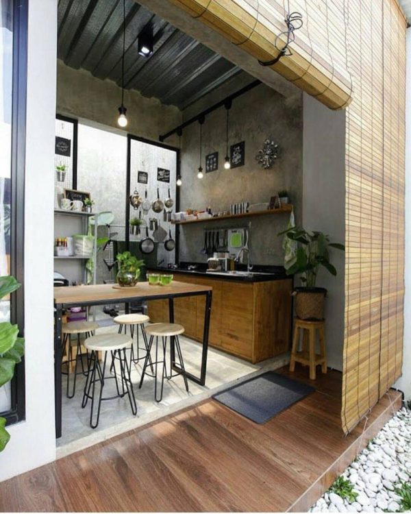 10 Inspirasi Desain Dapur Terbuka Dibelakang Rumah Paling Hits, Yakin