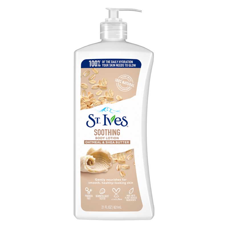 St. Ives Soothing Body Lotion, Oatmeal and Shea Butter, 21 (621ml)