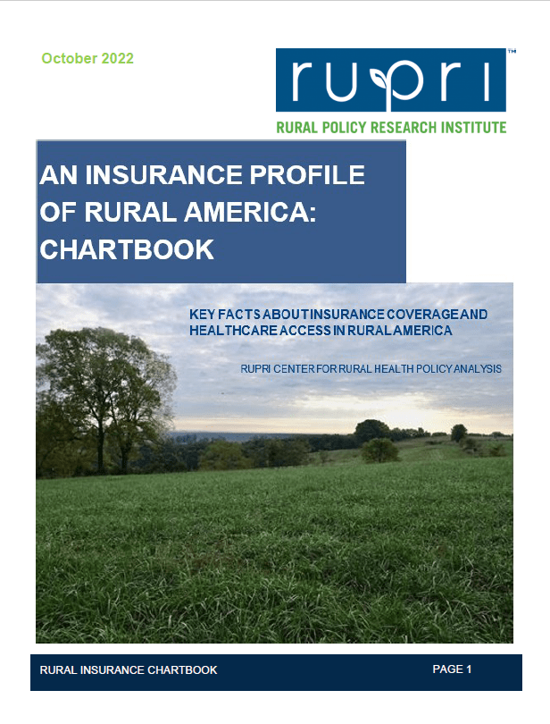 New Rural Insurance Chartbook Released by RUPRI Center for Rural Health