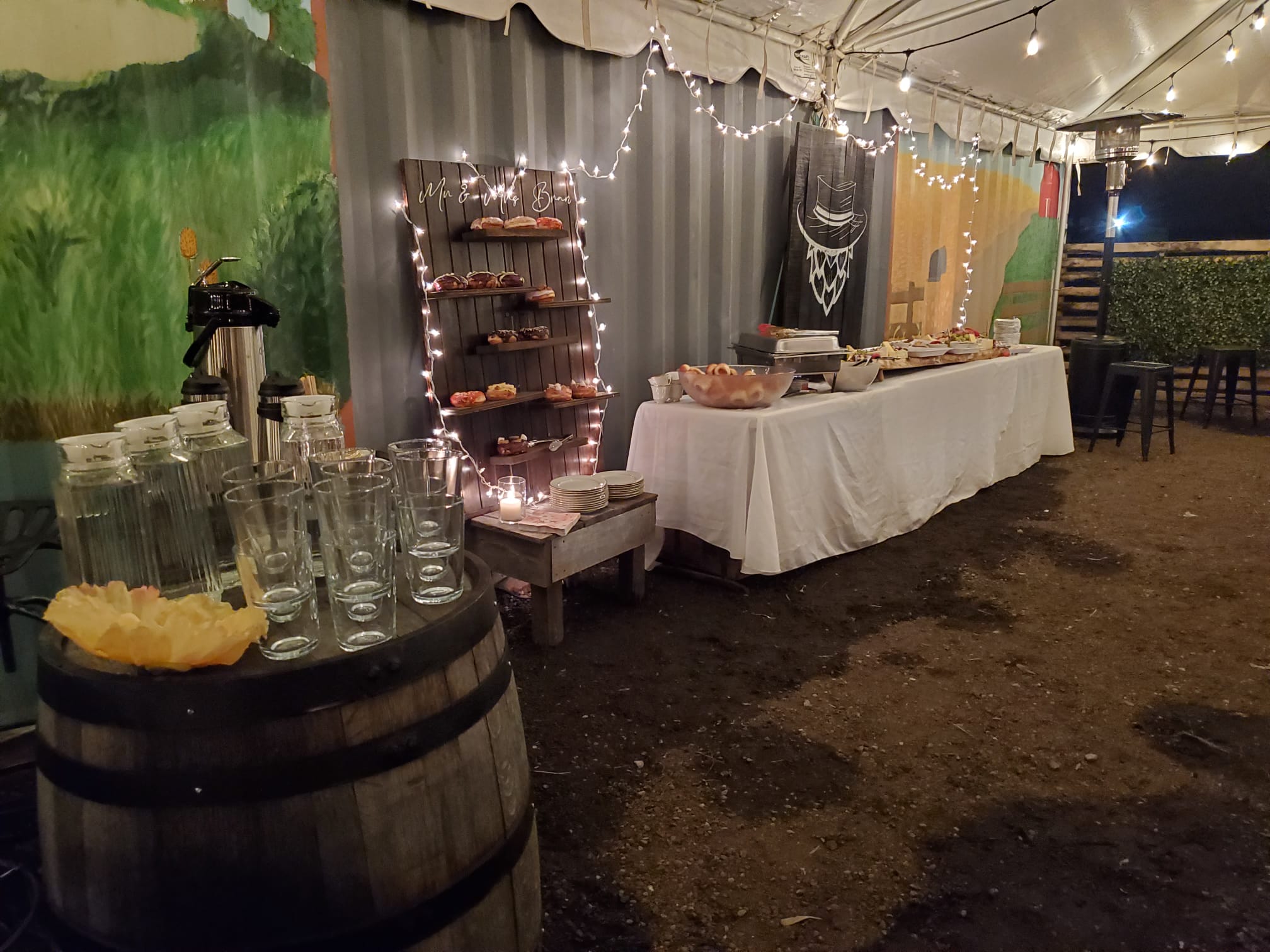 Patio Wedding Rural Roots Brewing Company