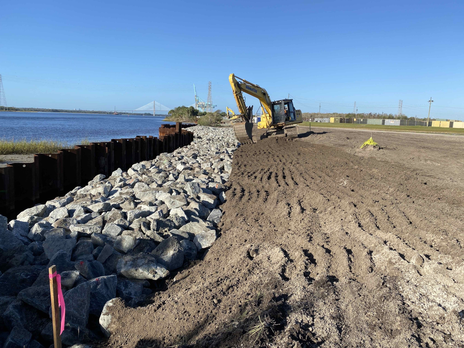 Blount Island Shoreline Stabilization RUSH Construction, Inc., RUSH