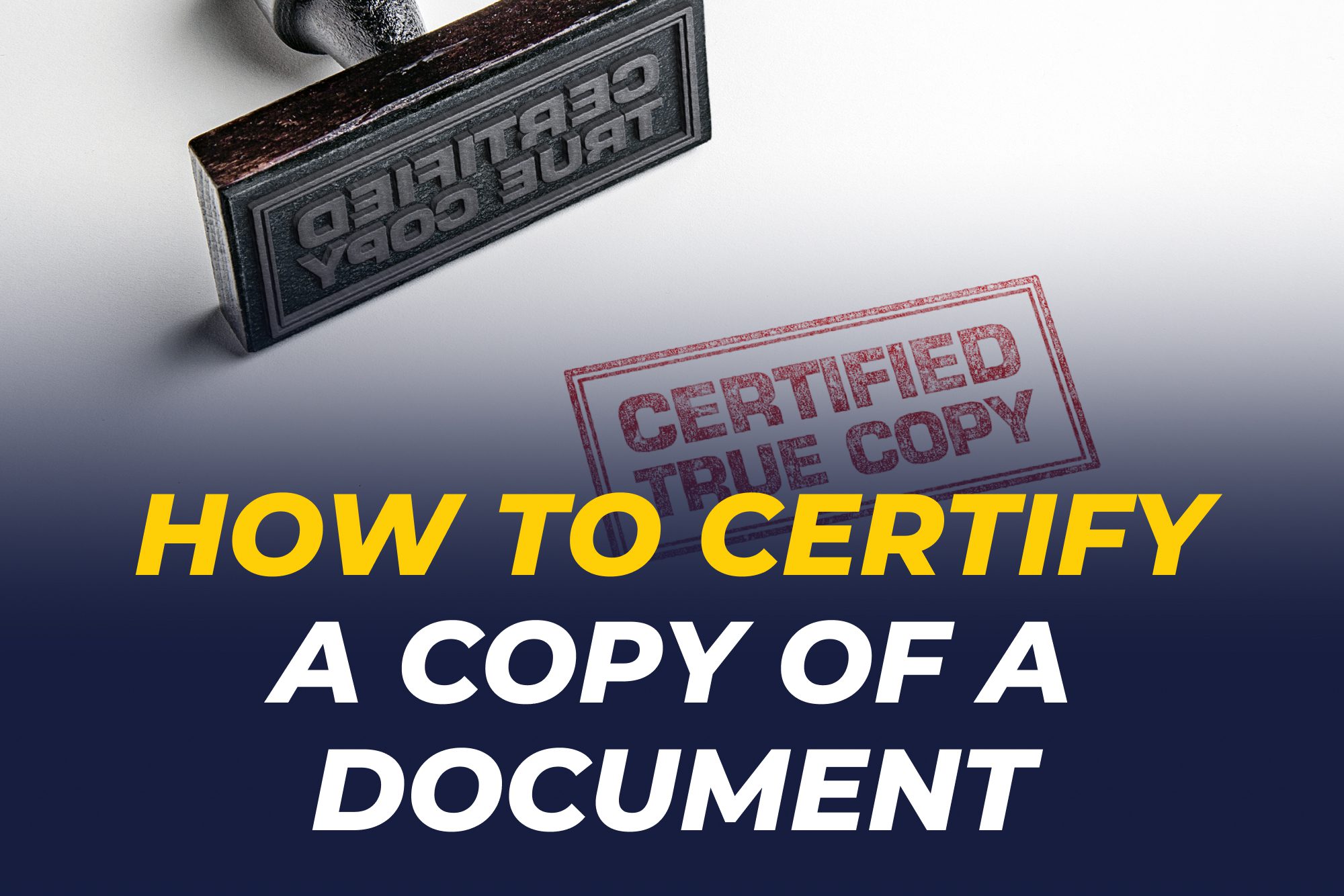 How to certify a copy of a document