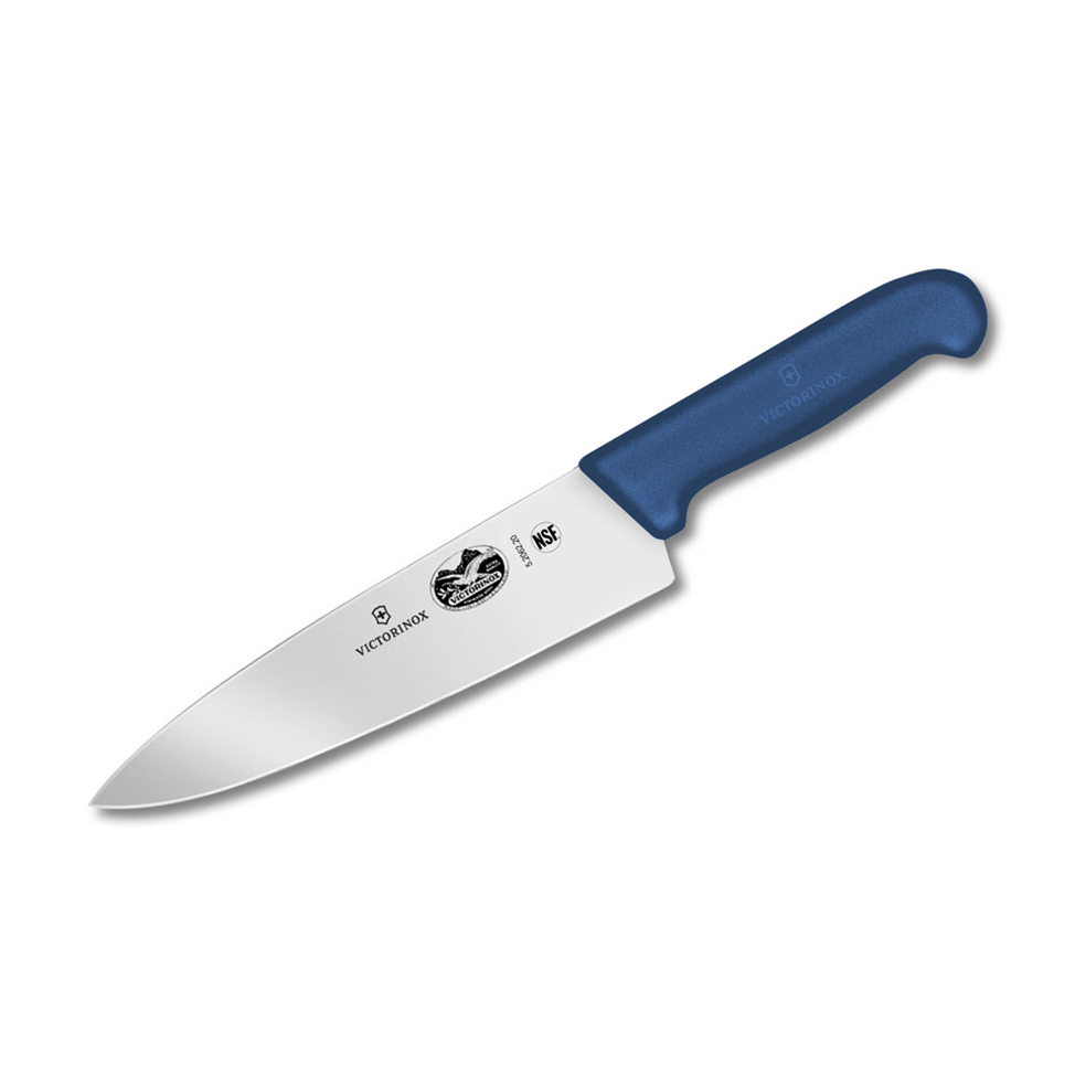 VICTORINOX FIBROX BLUE 8 INCH CHEF’S KNIFE Rush's Kitchen