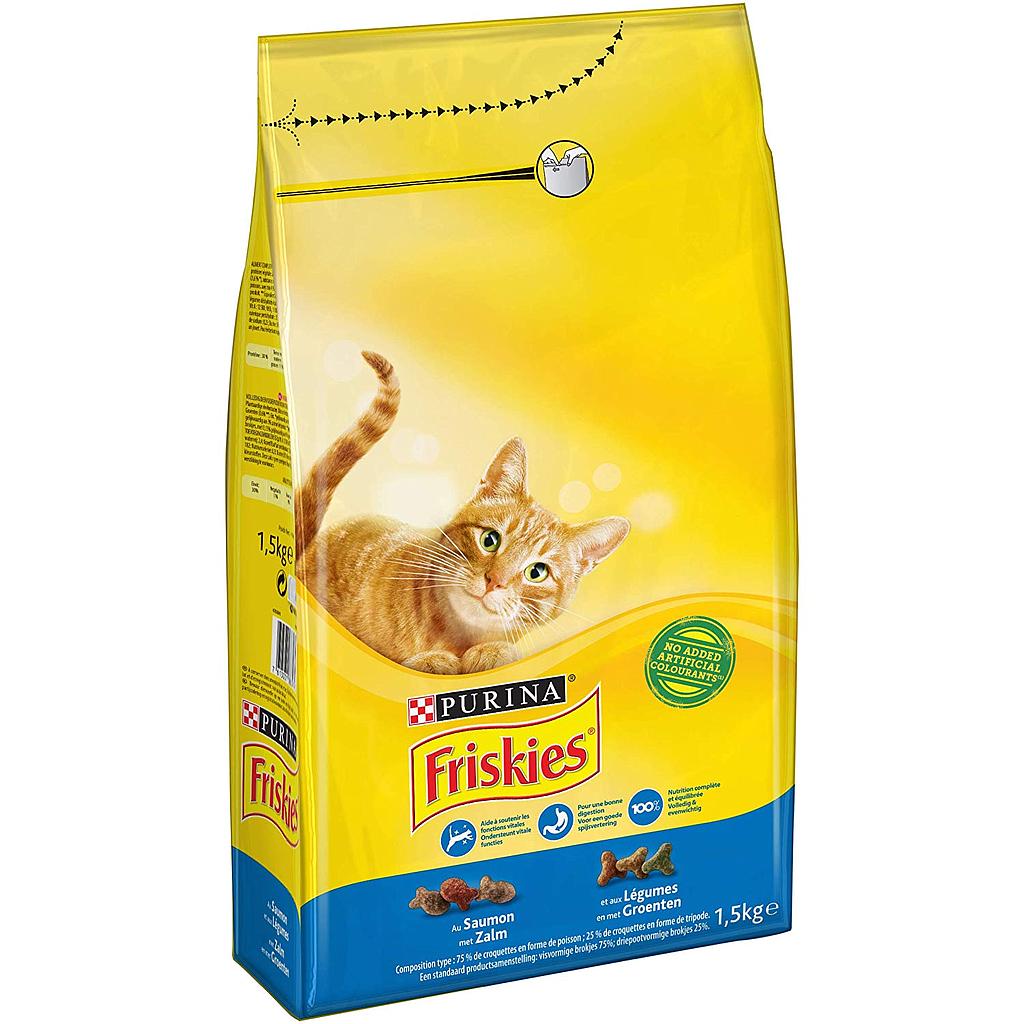 Purina Friskies With Salmon & Vegetable Cat Dry Food 7.5 kg RusPuppy