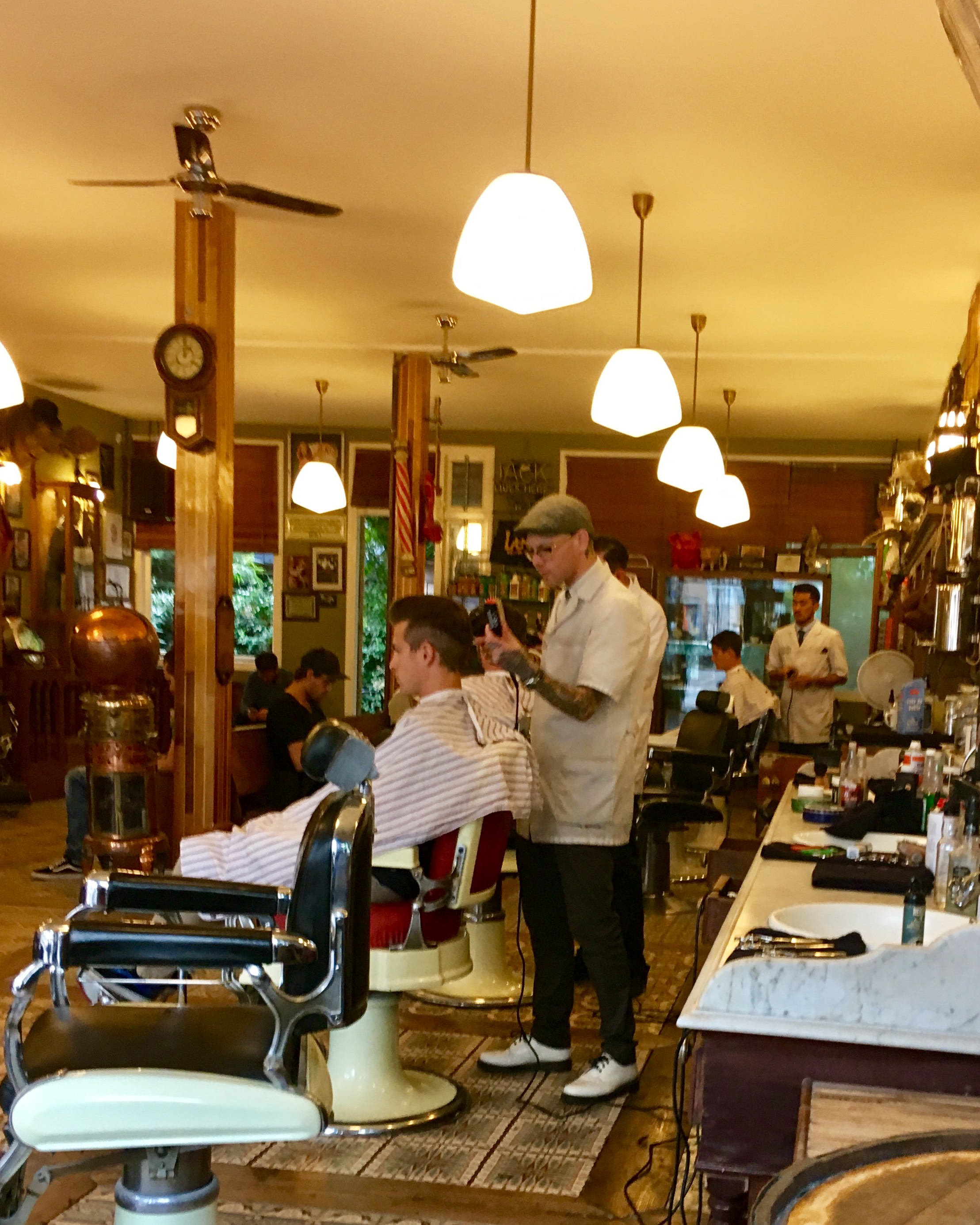 butchers barbers and a very close shave russelling around