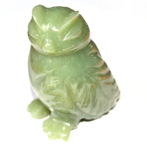 Nephrite Jade Owl Figurine Russian Siberian Stone Russian Gems Shop