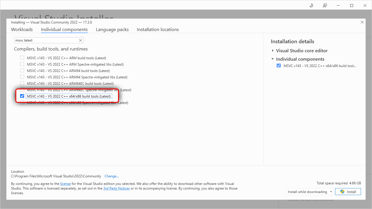 MSVC prerequisites The rustup book