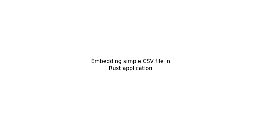 Embedding simple CSV file in Rust application