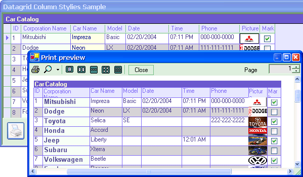 Datagridview example