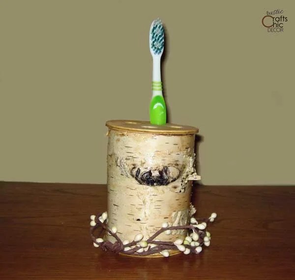 Rustic Toothbrush Holder Craft Rustic Crafts & Chic Decor
