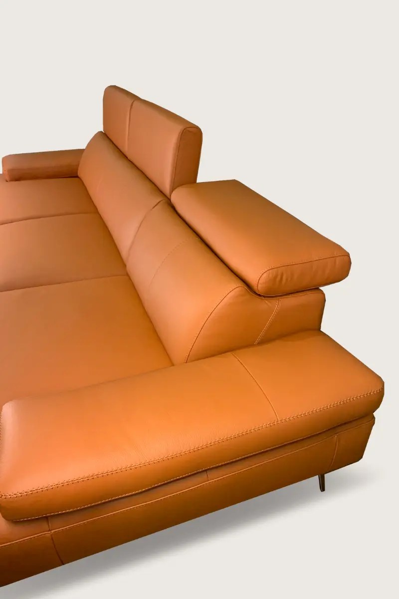 1097 Full Thick Leather LShape Sofa Rustica Malaysia