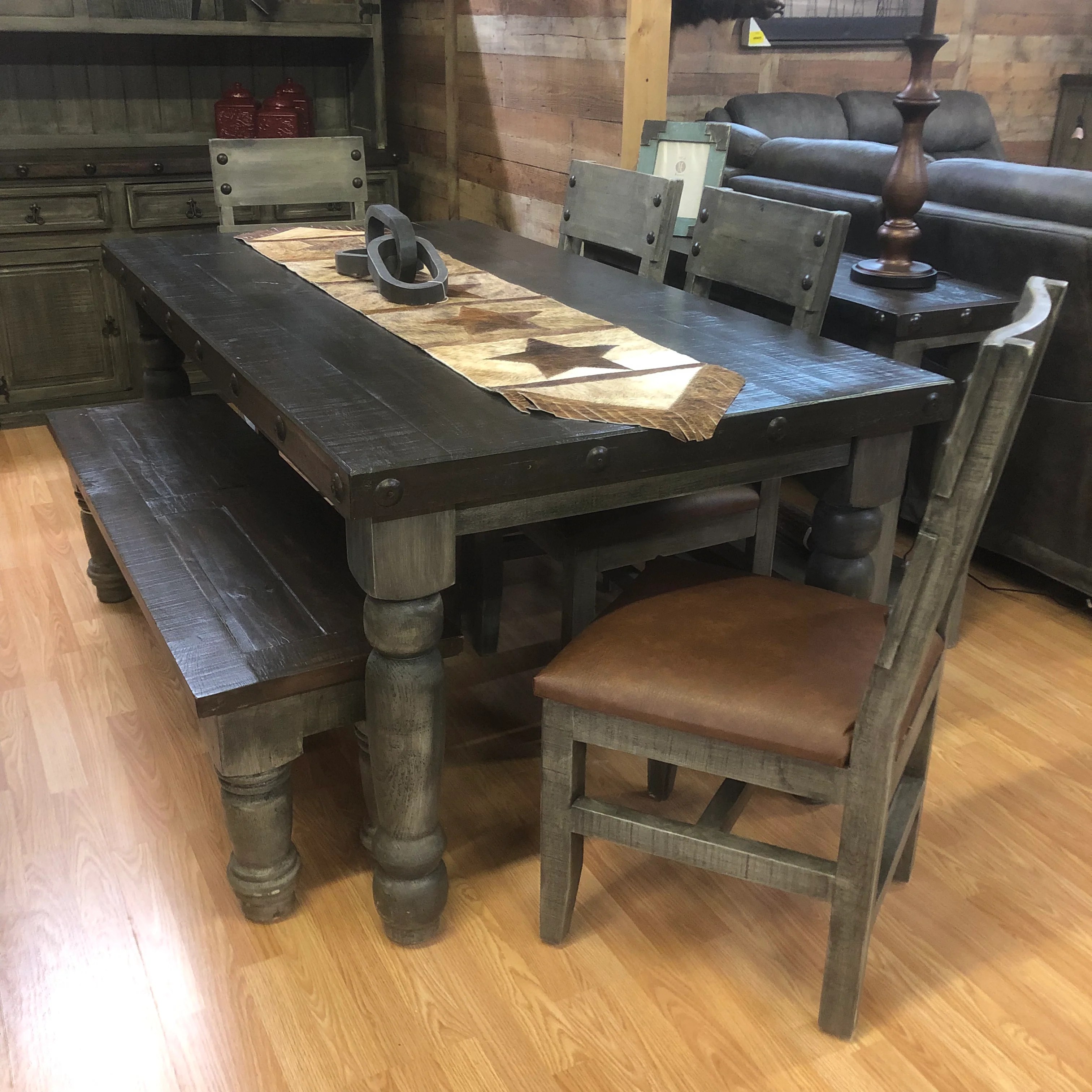 Breckenridge 6' Dining Set Rustic Furniture Depot