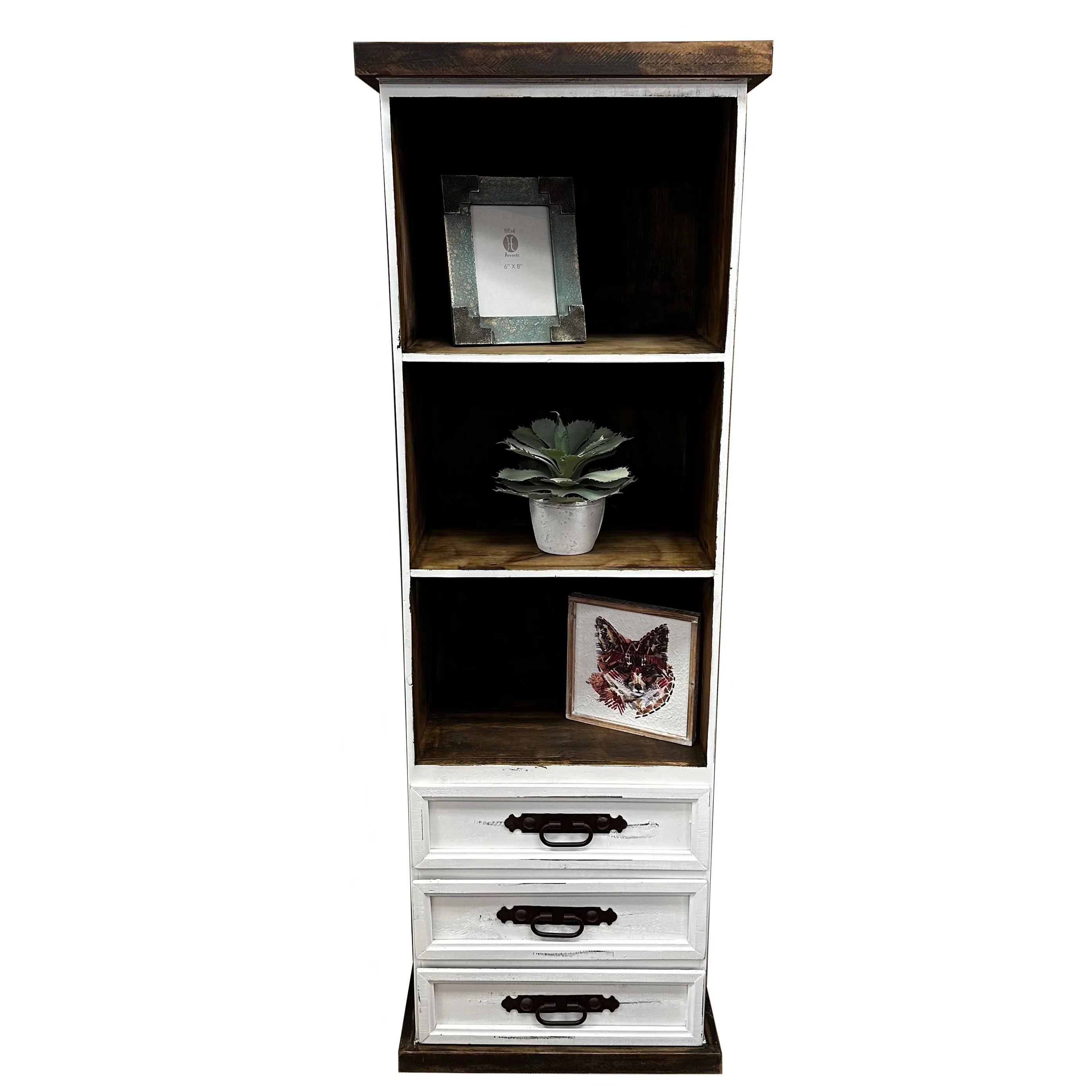 Gatlinburg Skinny Bookcase Rustic Furniture Depot