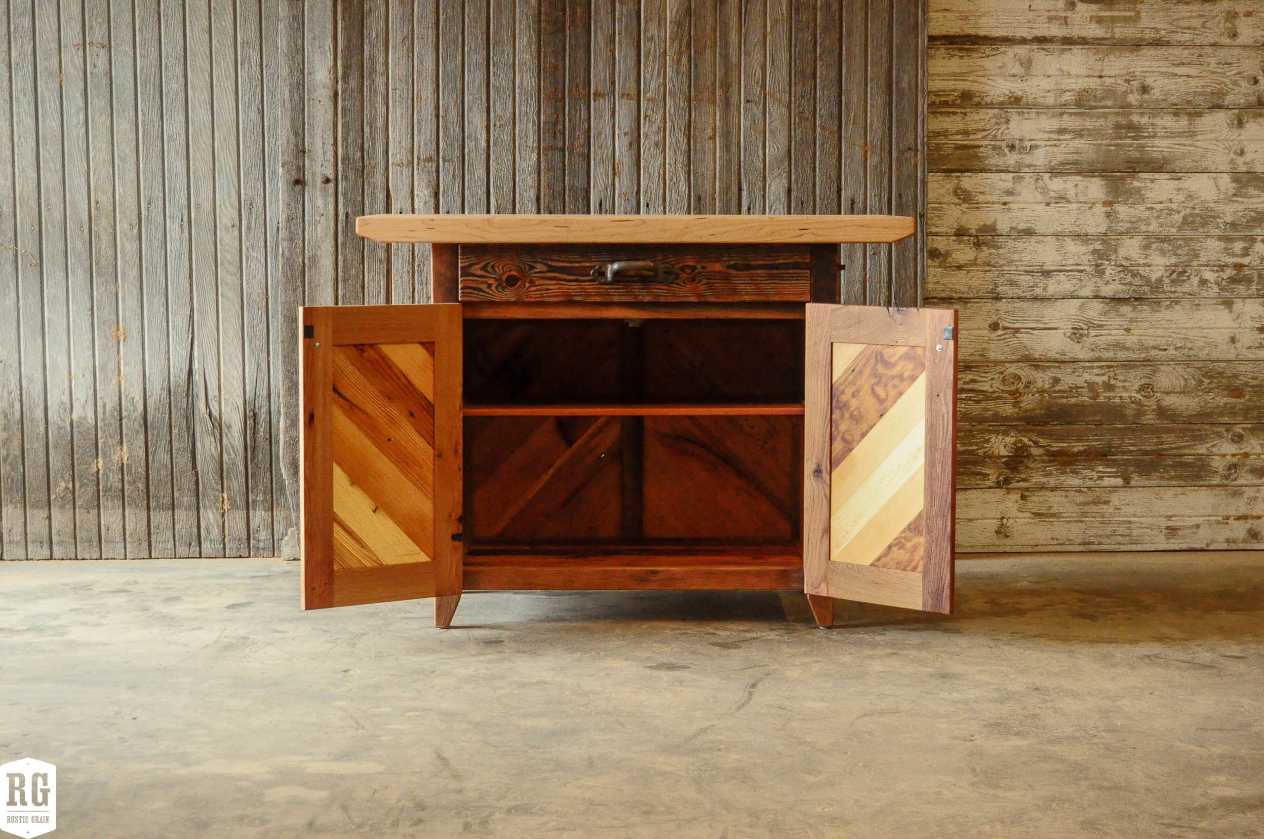 Miller Island Inside Both Doors 2 Rustic Grain