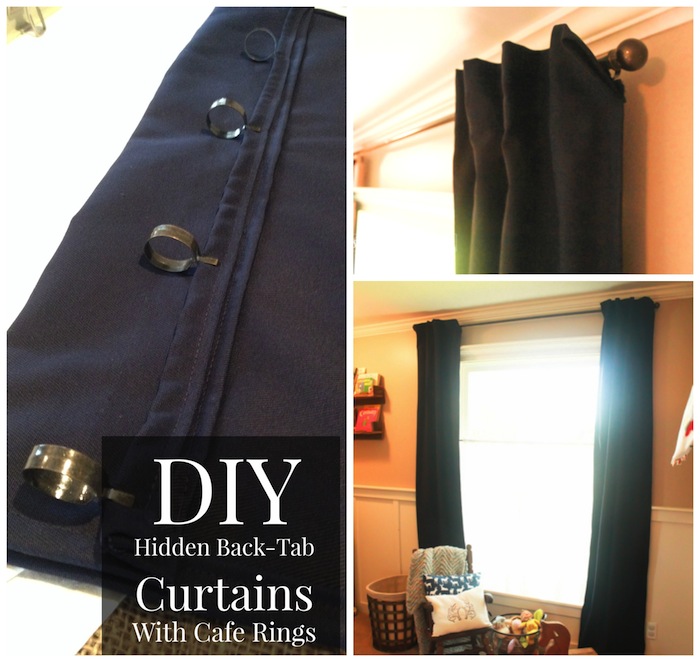 DIY Hidden Tab Curtains Using Cafe Rings