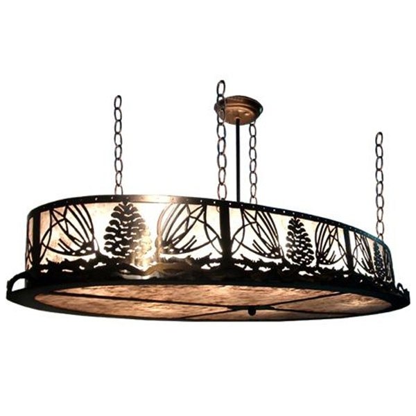 Log Cabin Ceiling Fan With Pinecone Inverted Light Shelly Lighting