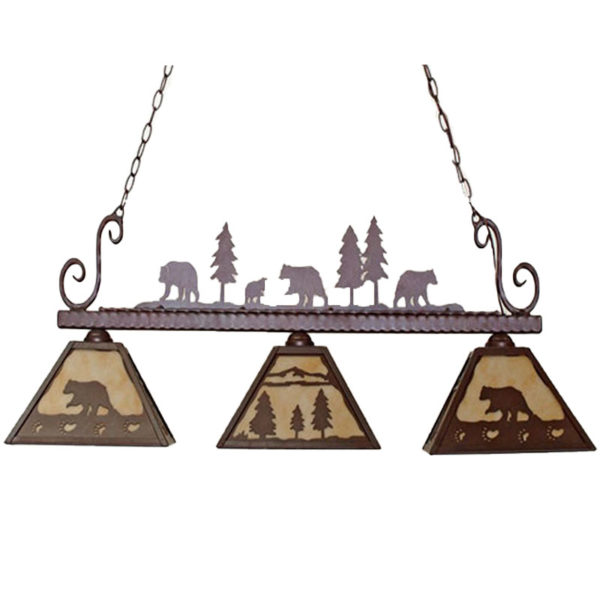 Rustic PEM400 Island and Pool Table Light Rustic Lighting and Fans