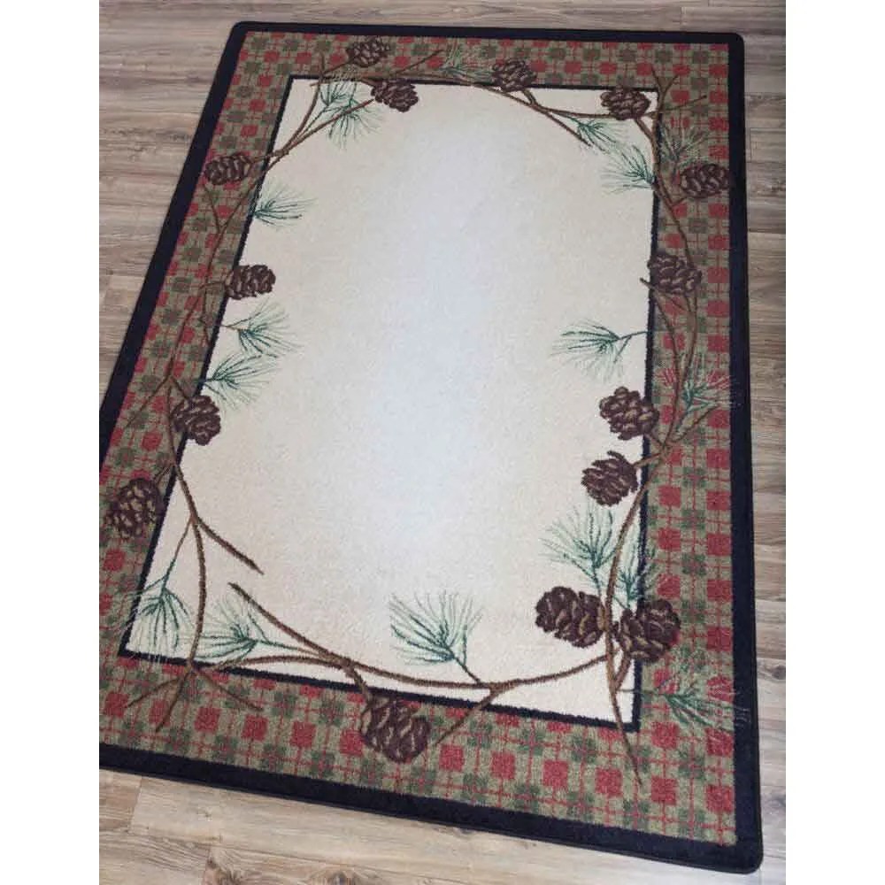 Delicate Pines Fine Area Rug Rustic Log Originals