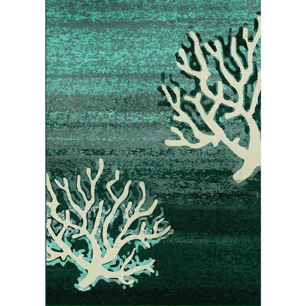 Coral Pattern Fine Area Rug Rustic Log Originals