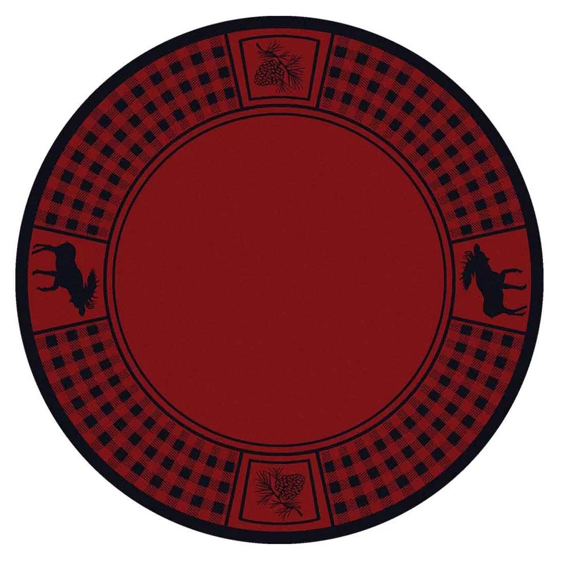 Moose Refuge Cabin Rug Design Rustic Log Originals