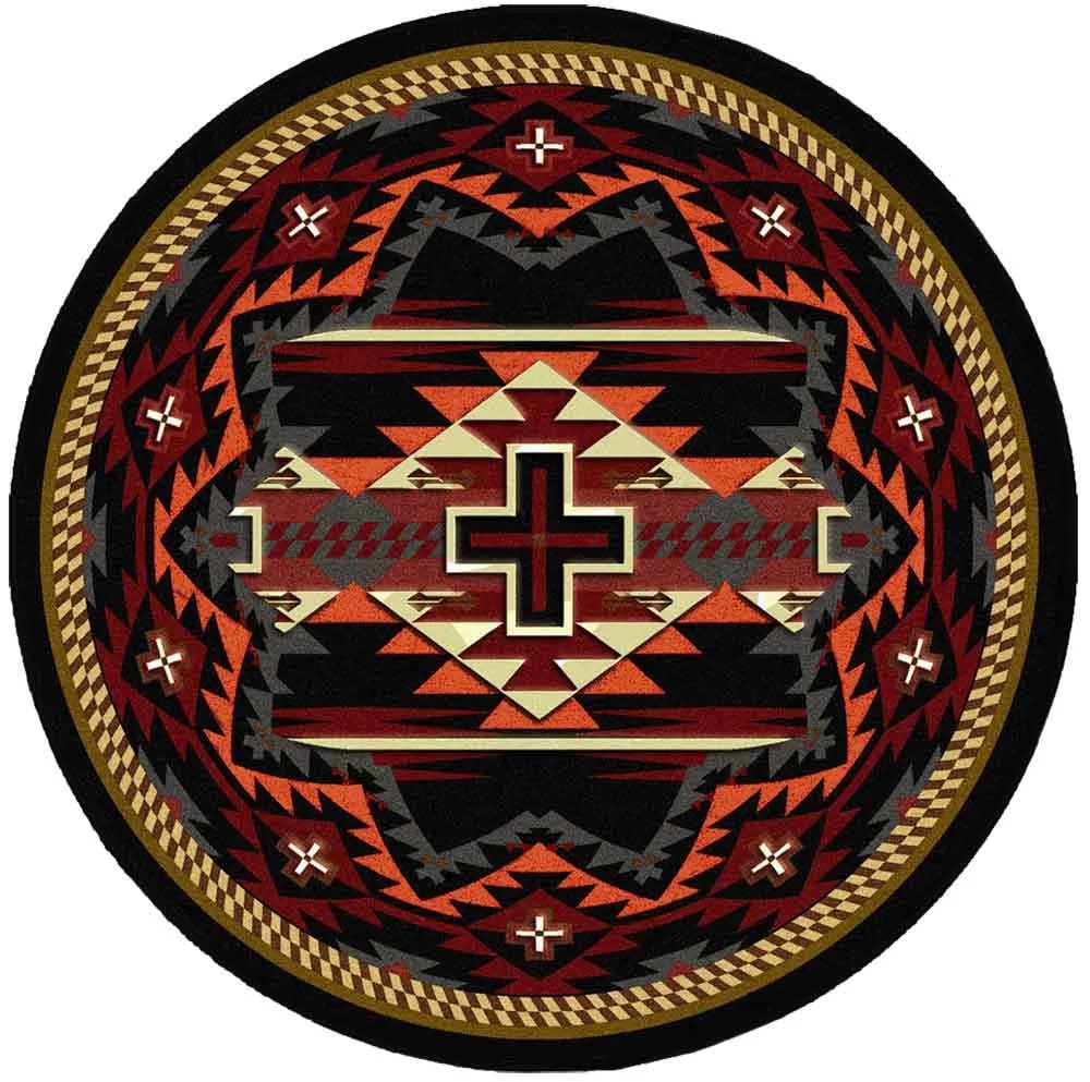 RUSTIC CROSS FINE AREA RUG Rustic Log Originals