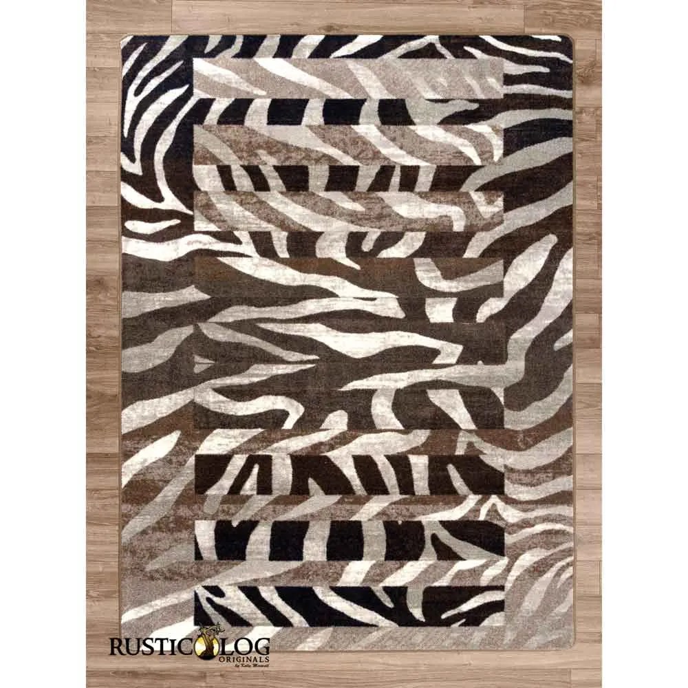 Levels Zebra Area Rug Rustic Log Originals